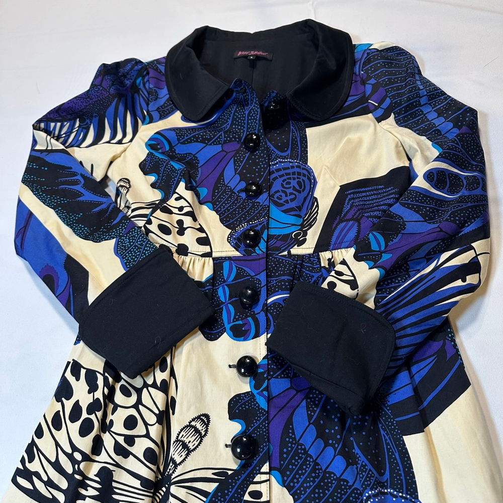 Rare Betsey Johnson Butterfly Coat Dress| Y2K Novelty Print | Collectors Piece-6 - Picture 3 of 8